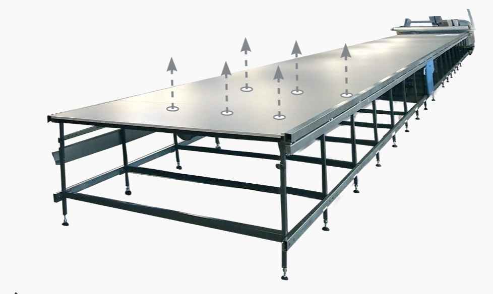 Spreading Table with air nozzles